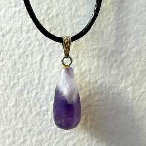 Elegant Purple Dream Amythyst Crystsk Pendant Necklace